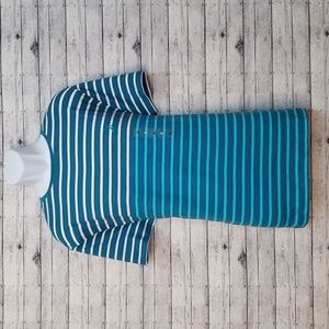Nautica-Men's Striped Ribbed Crewneck Short Sleeve T-Shirt Rich Teal